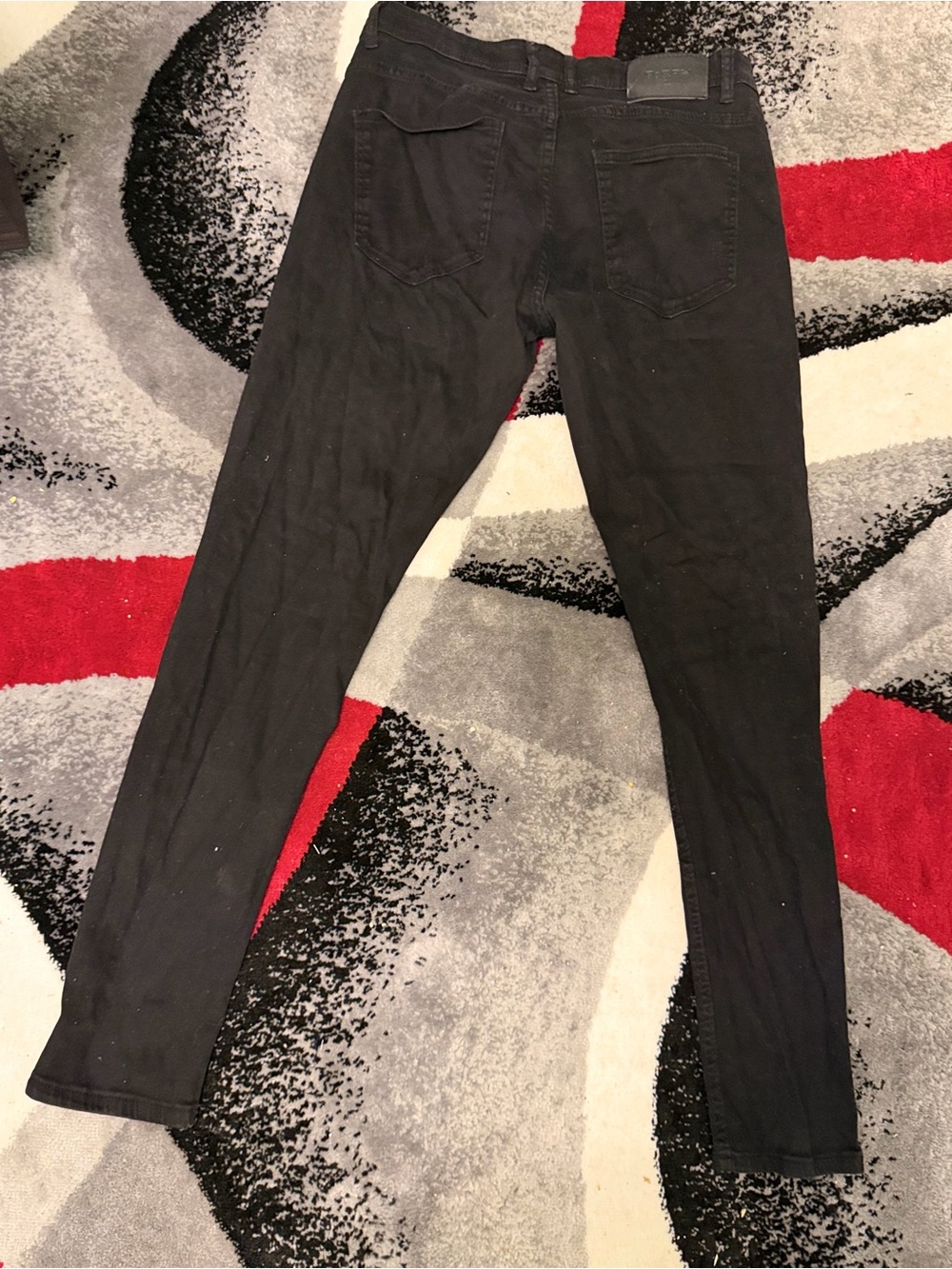 & Other Stories Black Skinny Jeans with Colorful Embroidered Patches - Picture 3 of 5